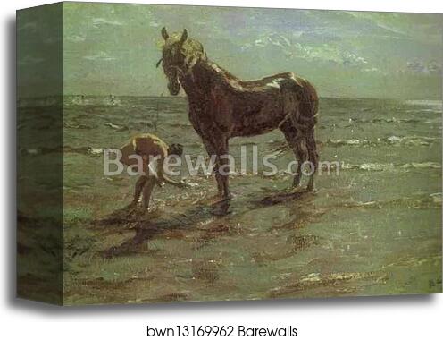 Bathing of a Horse by Valentin Serov, Canvas Print