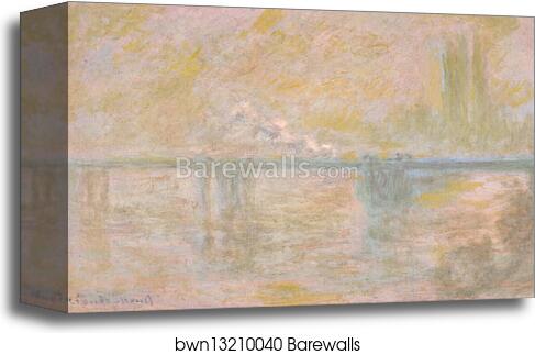 Charing-Cross Bridge in London by Claude Monet, Canvas Print