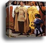 Cimabue's Celebrated Madonna is Carried in Procession through the Streets of Florence; in front of the Madonna, and Crowned with Laurels, walks CImabue Himself, with his Pupil Giotto; behind It Arnolfo Di Lapo, Gaddo Gaddi, Andrea Tafi, Niccola Pisano, Bu by Frederick Leighton, Canvas Print