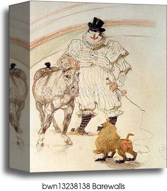 At the Circus: Performing Horse and Monkey by Henri De Toulouse-Lautrec, Canvas Print At the Circus: Performing Horse and Monkey by Henri De Toulouse-Lautrec, Canvas Print