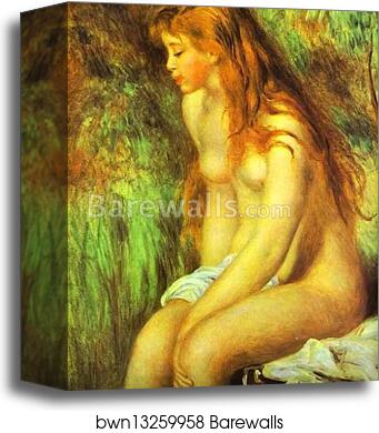 Seated Bather by Pierre-Auguste Renoir, Canvas Print