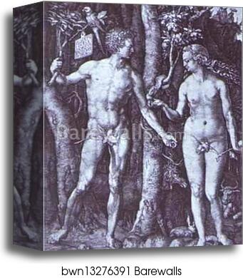 Adam and Eve by Albrecht Dürer, Canvas Print