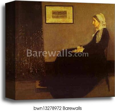 Arrangement in Gray and Black No. 1: Portrait of the Artist's Mother by James Abbott Mcneill Whistler, Canvas Print