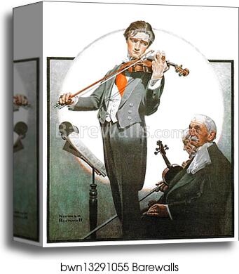 The Virtuoso by Norman Rockwell, Canvas Print