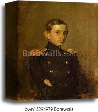 Portrait of M. P. Zhdanovich by Pavel Fedotov, Canvas Print