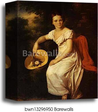 Portrait of the Dancer T. S. Karpakova by Vasily Tropinin, Canvas Print Portrait of the Dancer T. S. Karpakova by Vasily Tropinin, Canvas Print