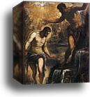 Baptism of Christ by Jacopo Robusti, Called Tintoretto, Canvas Print