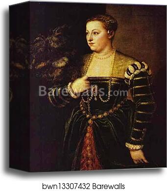 Portrait of Titian's Daughter Lavinia by Titian, Canvas Print Portrait of Titian's Daughter Lavinia by Titian, Canvas Print