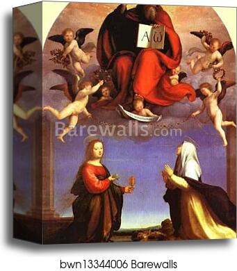 God the Father in Glory with St. Mary Magdalene and St. Catherine of Siena by Fra Bartolommeo, Canvas Print