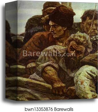 Stepan Razin. Detail by Vasily Surikov, Canvas Print