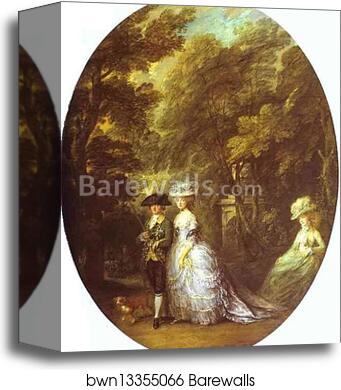 Portrait of Henry, Duke of Cumberland, with the Duchess of Cumberland and Lady Elizabeth Luttrell by Thomas Gainsborough, Canvas Print Portrait of Henry, Duke of Cumberland, with the Duchess of Cumberland and Lady Elizabeth Luttrell by Thomas Gainsborough, Canvas Print