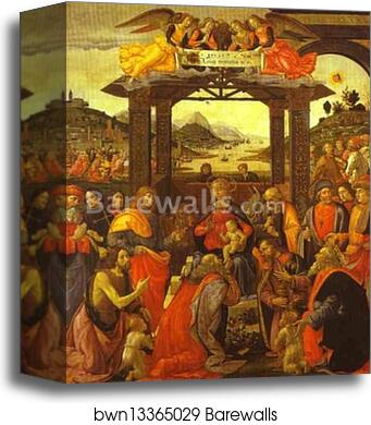 Adoration of the Magi by Domenico Ghirlandaio, Canvas Print