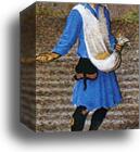 Les tr�s riches heures du Duc de Berry. October. Louvre Palace. Detail by Limbourg Brothers, Canvas Print