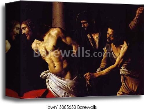 Flagellation of Christ by Caravaggio, Canvas Print