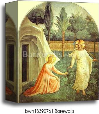 Noli me tangere by Fra Angelico, Canvas Print