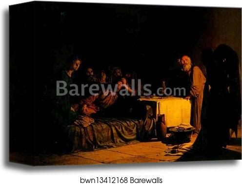 The Last Supper by Nikolay Gay, Canvas Print