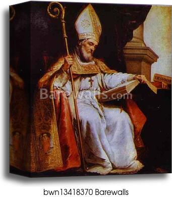 St. Leander by Bartolomé Esteban Murillo, Canvas Print
