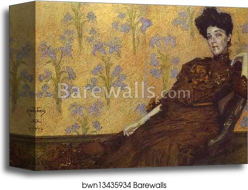Portrait of N. Zabela-Vrubel by Mikhail Vrubel, Canvas Print