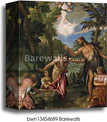 Baptism of Christ by Paolo Veronese, Canvas Print