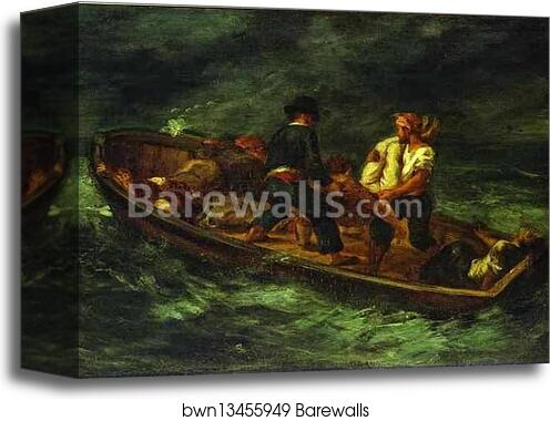After the Shipwreck by Eugène Delacroix, Canvas Print