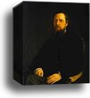 Portrait of the Author Mikhail Saltykov-Shchedrin by Nikolay Gay, Canvas Print