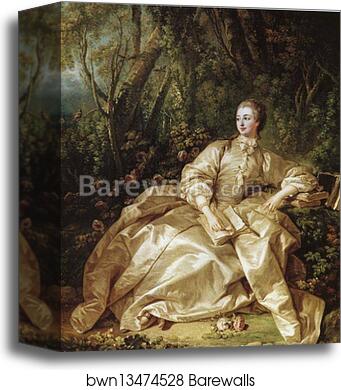 Portrait of the Marquise de Pompadour by François Boucher, Canvas Print