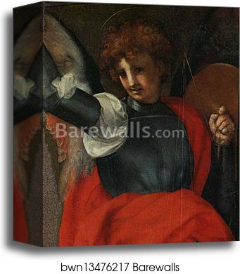 St. John the Evangelist and St. Michael the Archangel. Detail by Jacopo Carrucci, Known As Pontormo, Canvas Print