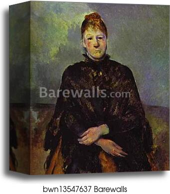 Portrait of Mme Cézanne by Paul Cézanne, Canvas Print