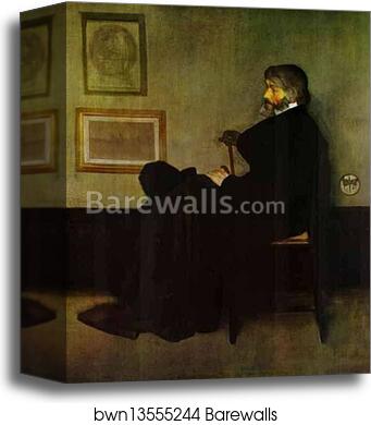 Arrangement in Gray and Black No.2: Portrait of Thomas Carlyle by James Abbott Mcneill Whistler, Canvas Print