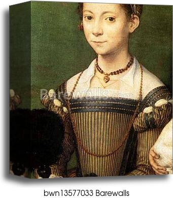 Portrait of Three Children. Detail by Sofonisba Anguissola, Canvas Print