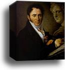 Portrait of the Artist N.I. Utkin with a Pencil by Vasily Tropinin, Canvas Print