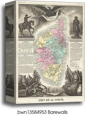 Dept. de la Corse by Victor Jules Levasseur, Canvas Print
