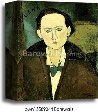 Portrait of Elena Pavlowski by Amedeo Modigliani, Canvas Print Portrait of Elena Pavlowski by Amedeo Modigliani, Canvas Print