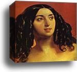 Portrait of Countess Yu. P. Samoilova and Her Ward Amacilia Pacini Leaving a Ball. Detail by Karl Brulloff, Canvas Print