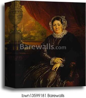 Portrait of E. P. Protasyeva by Vasily Tropinin, Canvas Print