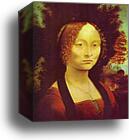 Portrait of Ginevra de'Benci by Leonardo Da Vinci, Canvas Print