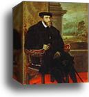 Portrait of Emperor Charles V Seated by Titian, Canvas Print