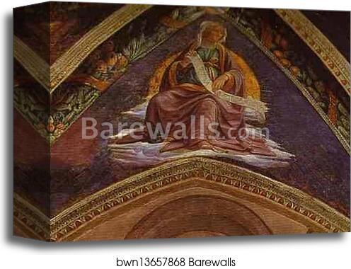 The Confirmation of the Rule of the Order of St. Francis by Pope Honorius III. Detail by Domenico Ghirlandaio, Canvas Print