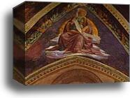 The Confirmation of the Rule of the Order of St. Francis by Pope Honorius III. Detail by Domenico Ghirlandaio, Canvas Print