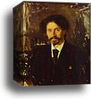 Portrait of the Artist Ilya Repin by Valentin Serov, Canvas Print