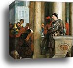 Feast in the House of Levi. Detail by Paolo Veronese, Canvas Print