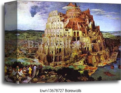 The Tower of Babel by Pieter Bruegel The Elder, Canvas Print The Tower of Babel by Pieter Bruegel The Elder, Canvas Print