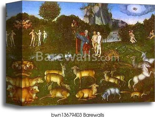 Paradise by Lucas Cranach The Elder, Canvas Print
