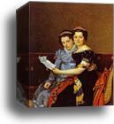 Portrait of Charlotte and Zénaide Bonaparte by Jacques-Louis David, Canvas Print