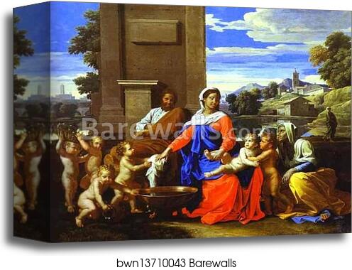 The Holy Family by Nicolas Poussin, Canvas Print