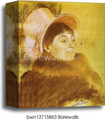 Portrait of Madame Dietz-Monnim by Edgar Degas, Canvas Print