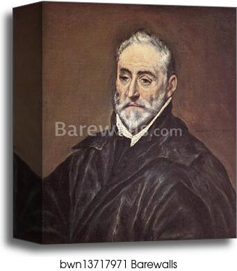 Portrait of Antonio de Covarrubias y Leiva by El Greco, Canvas Print