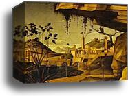 St. Jerome in the Desert. Detail by Giovanni Bellini, Canvas Print