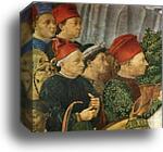 Procession of the Magus Balthazar. Detail by Benozzo Gozzoli, Canvas Print