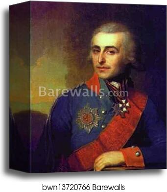 Portrait of Count P. A. Tolstoy by Vladimir Borovikovsky, Canvas Print